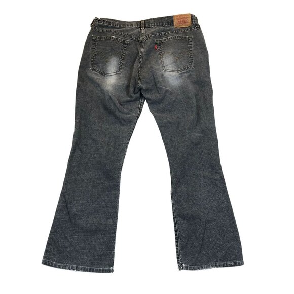 Levi's Women's 515 Jeans Size 16 Low Rise Bootcut Black Denim Medium Wash Y2K - Picture 2 of 16